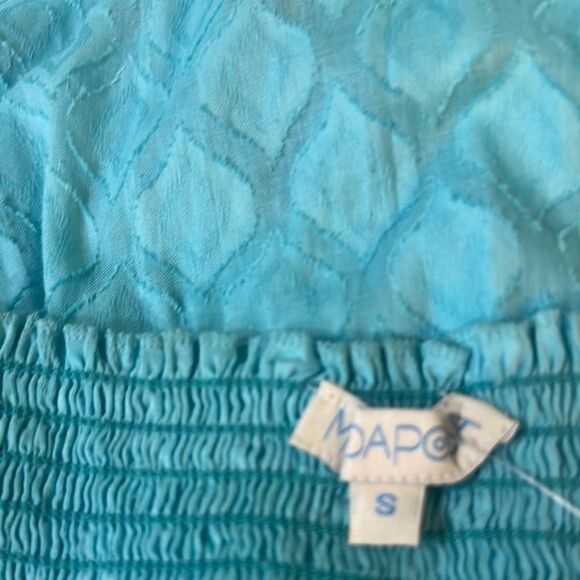 MODAPOSA Floral Embroidered Off-Shoulder Top - Blue Size Small - Picture 13 of 14